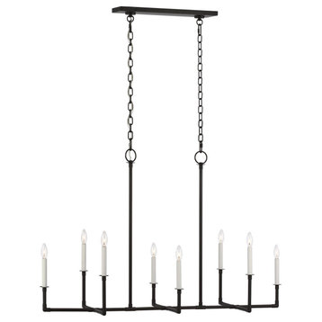 Bayview Linear Chandelier, Aged Iron
