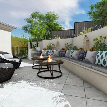 Hillside Levels Conceptual Design | Sitting Area & Fire Pits