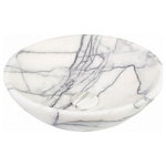 Villohome - White Marble Sink, Stone Vessel Sink (D)16" (H)6" - Custom sizes and finishes are available. Please message us your project requirement and we can start working on it.