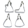 4-Piece Bride Cookie Cutter Set With Tin