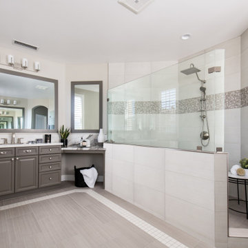 Spacious Master Bathroom with Large Shower in Mission Viejo
