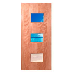 LUX MAHOGANY HURRICANE IMPACT RESISTANT RATED 3 RECTANGLE LITE DOOR WITH LAMINAT - Windows And Doors