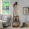 Alvina Entryway Hall Tree Coat & Hat Rack Stand With Storage Shelves & Drawer, W