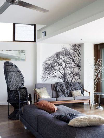 Contemporary Living Room by Scandinavian Wallpaper & Decor