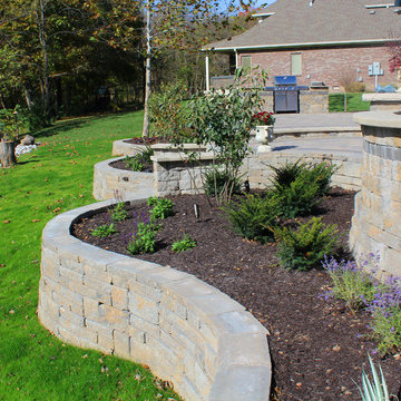 Outstanding Overlook Patio with Terraced Retaining Walls (Plainfield, IN)