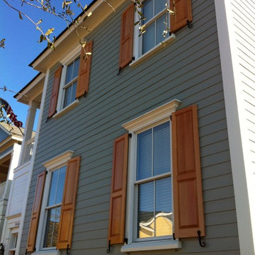 Raised Panel Shutters made from Vertical Grain Douglas Fir