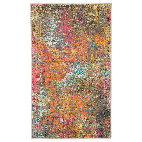 Nourison Celestial Colorful Modern Rug, Sunset, 2'2"x3'9"
