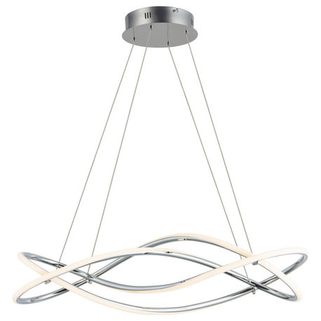 Coaster LED Pendant, Polished Chrome