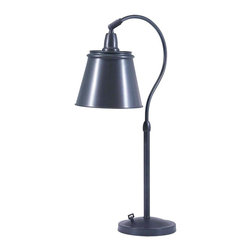 House of Troy Hyde Park Table Lamp Oil Rubbed Bronze w/Metal Shade - Table Lamps