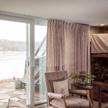Family Room In a Home by the lake in Connecticut