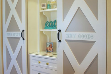 Beach style home office photo in Seattle
