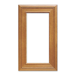 Manhattan Glass Cabinet Door from Cabinet Door shown in White Oak - Kitchen Cabinetry