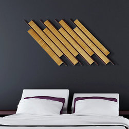 'Aslant' - Impressive Original Wood Artwork - Wall Sculptures