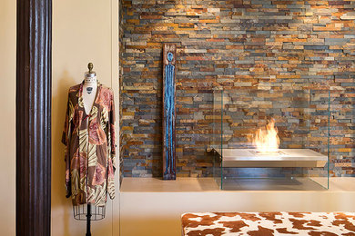Inspiration for a contemporary living room remodel in New York