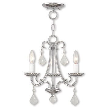 Daphne 3-Light Mini Chandelier, Polished Chrome