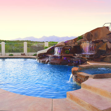 Custom Pools, Stream, Water Feature