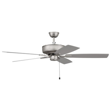 Craftmade Pro Plus 52" Ceiling Fan With Blades, Brushed Satin Nickel