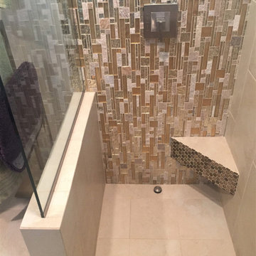 Bold Contemporary Showers, Bathrooms, and Powder Rooms