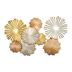 Stratton Home Decor - Poppy Pinwheel Wall Decor - Metal Wall Art