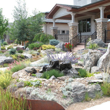 Minimal Lawn Xeriscape Garden