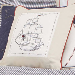 Pirate Ship Decorative Pillow by Whistle & Wink - Decorative Pillows