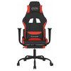 vidaXL Gaming Chair Massage Gaming Chair with Footrest Black and Red Fabric