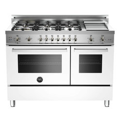 Bertazzoni PRO486GGASBI White 48" Professional Series Gas Range - Natural Gas - Gas Ranges And Electric Ranges