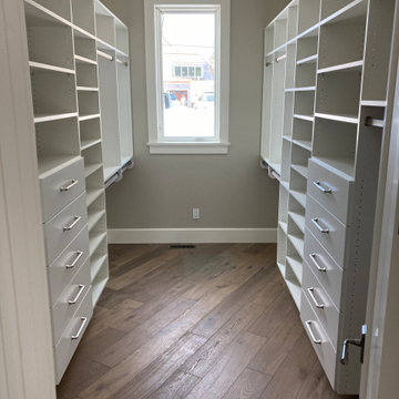 Master closet in white