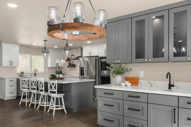 Example of a country kitchen design in Seattle