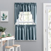 Lisa Solid 56" x 36" Tailored Swag, Dusty Blue