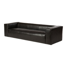 Trendy Sofas Houzz Design Tree Lenyx 110 Leather Sofa Distressed Black Sofas