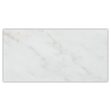 Asian Statuary Polished 12x24 Micro Beveled Marble Tile