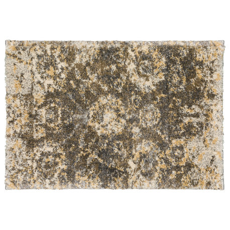 Addison Barkley Gray Floral Farmhouse 1'8"x2'6" Accent Rug