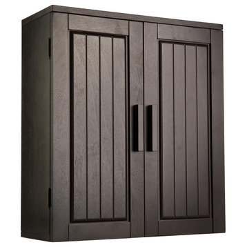 Wooden Bathroom Storage Wall Cabinet 2 Doors