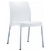 Vita Resin Outdoor Dining Chair White, Set of 2