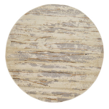 Unique Loom Beige Nora Aurora 6' Round Area Rug