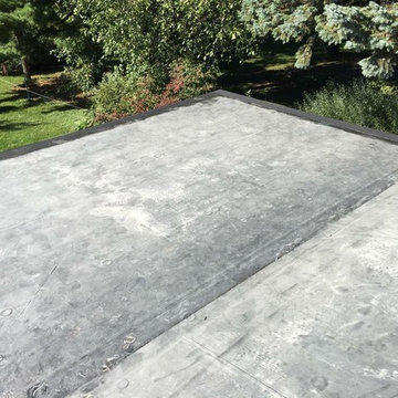 GAF Timberline Weathered Wood Roseville Roof Replacement plus EPDM Flat roof