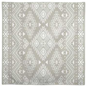 Brown and White Pattern 58x58 Tablecloth