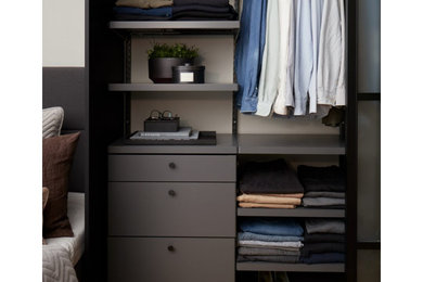Modern grey wardrobe