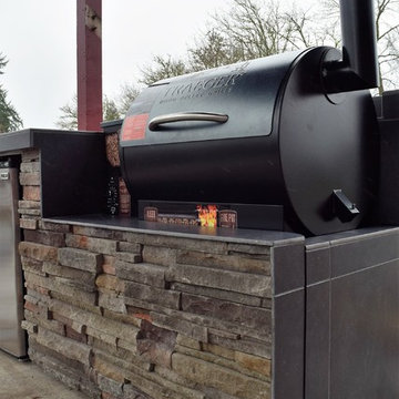Outdoor Kitchen Smoker built-in