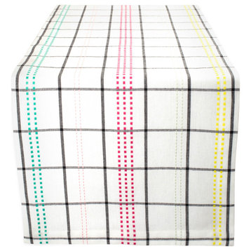 DII Color Pop Plaid Table Runner