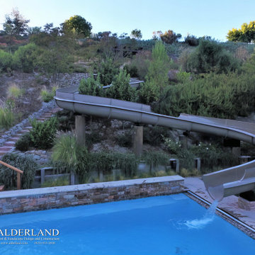 100' foot long family owned waterslide. Alamo, CA