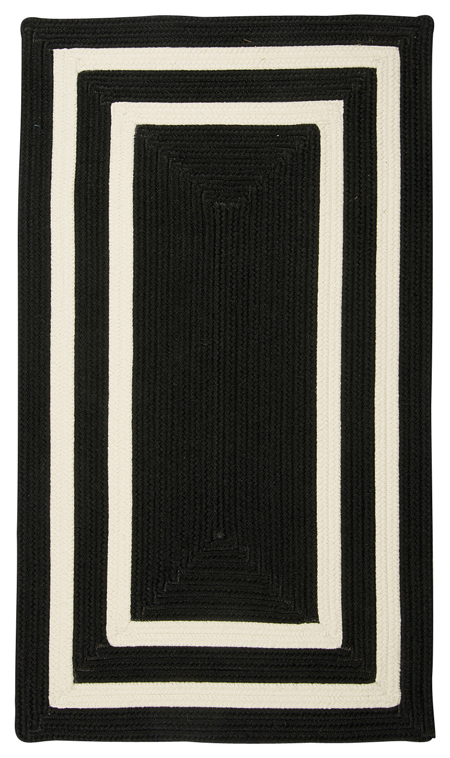 Colonial Mills La Playa PY21 Black & White Indoor/Outdoor Area Rug, 5x5 ...