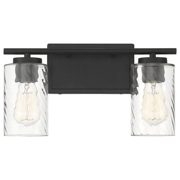 Trade Winds Raymond 2-Light Bathroom Vanity Light in Matte Black