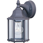 Maxim Lighting International - Builder Cast 1-Light Outdoor Wall Lantern, Black - Create a welcoming exterior with the Builder Cast Outdoor Wall Sconce. This 1-light wall sconce is finished in black with glass shades and shines to illuminate your home's landscaping. Hang this sconce with another (sold separately) to frame your front door.