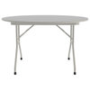 Correll 48"W x 48"D Melamine Top Folding Table in Gray Granite