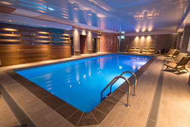 Design ideas for a contemporary swimming pool in Devon.