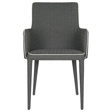 Amber Arm Chair, Gray/White