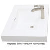 Windbay 30" Free Standing Vanity, Taupe Grey, White Integrated Sink and Countert
