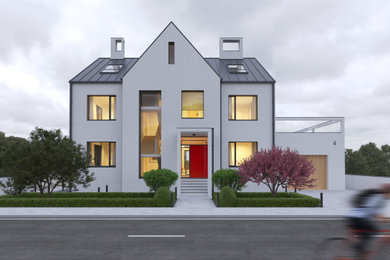 Стильный дизайн: двухэтажный дом в стиле модернизм с любой облицовкой - последний тренд